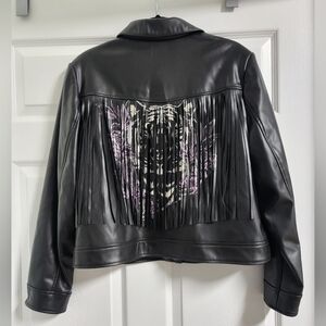 G by Giuliana Black Label Faux Buttery Leather Jacket - NWOT - Size L